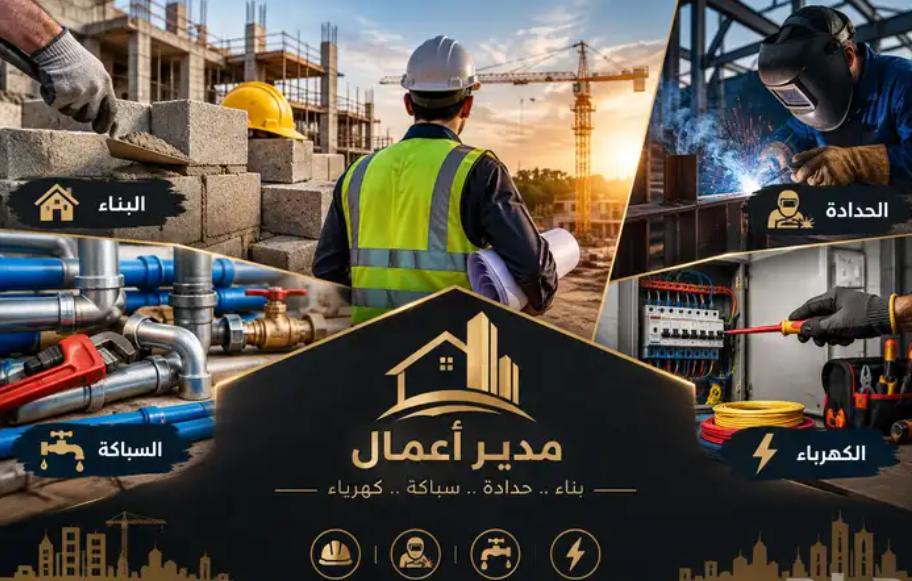 جميع اعمال البناء والسباكه والكهربه والحداده