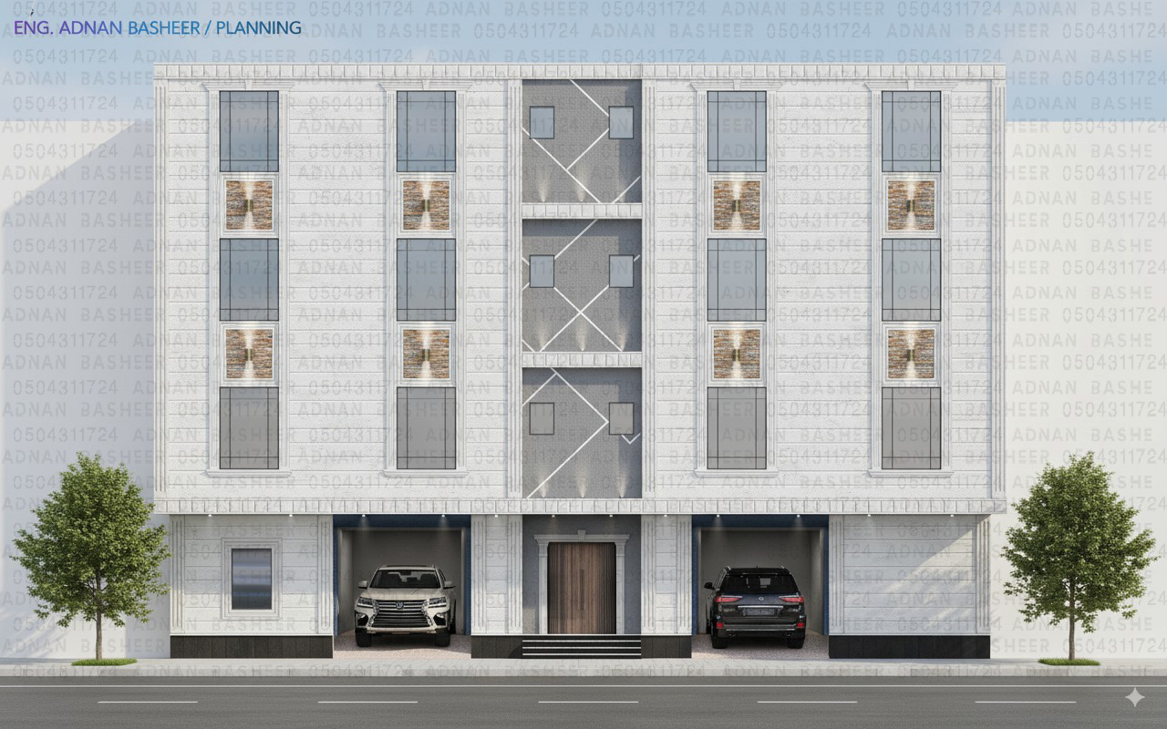 مصمم واجهات خارجية عمائر فلل فوتوشوب 2D حجر بويه رخام GRC هوية مكية