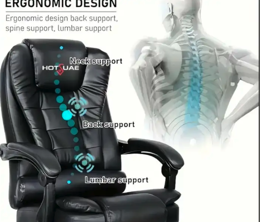 كرسي مساج مكتبي مريح للغاية لساعات الجلوس الطويلة