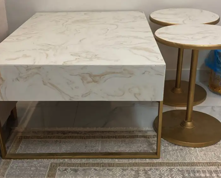 للبيع طاولات خدمة بديل رخام اخو الجديد طاولة و4 حبات خدمة