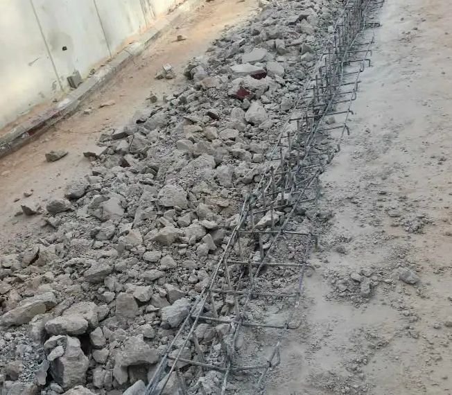 تخشين خرسانة ازله الصبغ القديم وتكسير الخرسانة ترميم بالرمل