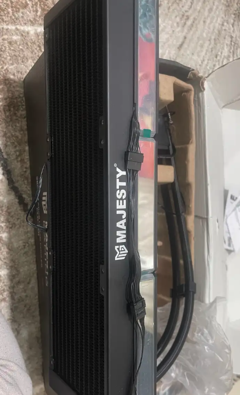 مبرد مائي Majesty Gaming 360mm ARGB بشاشة LCD 3 مراوح