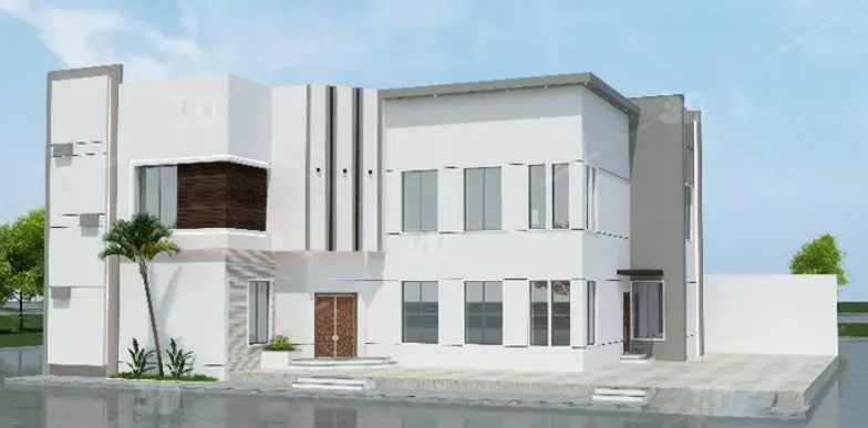 تصميم 3d ديكور 1000 ريال واجهات فلل - بروفايل -حجر