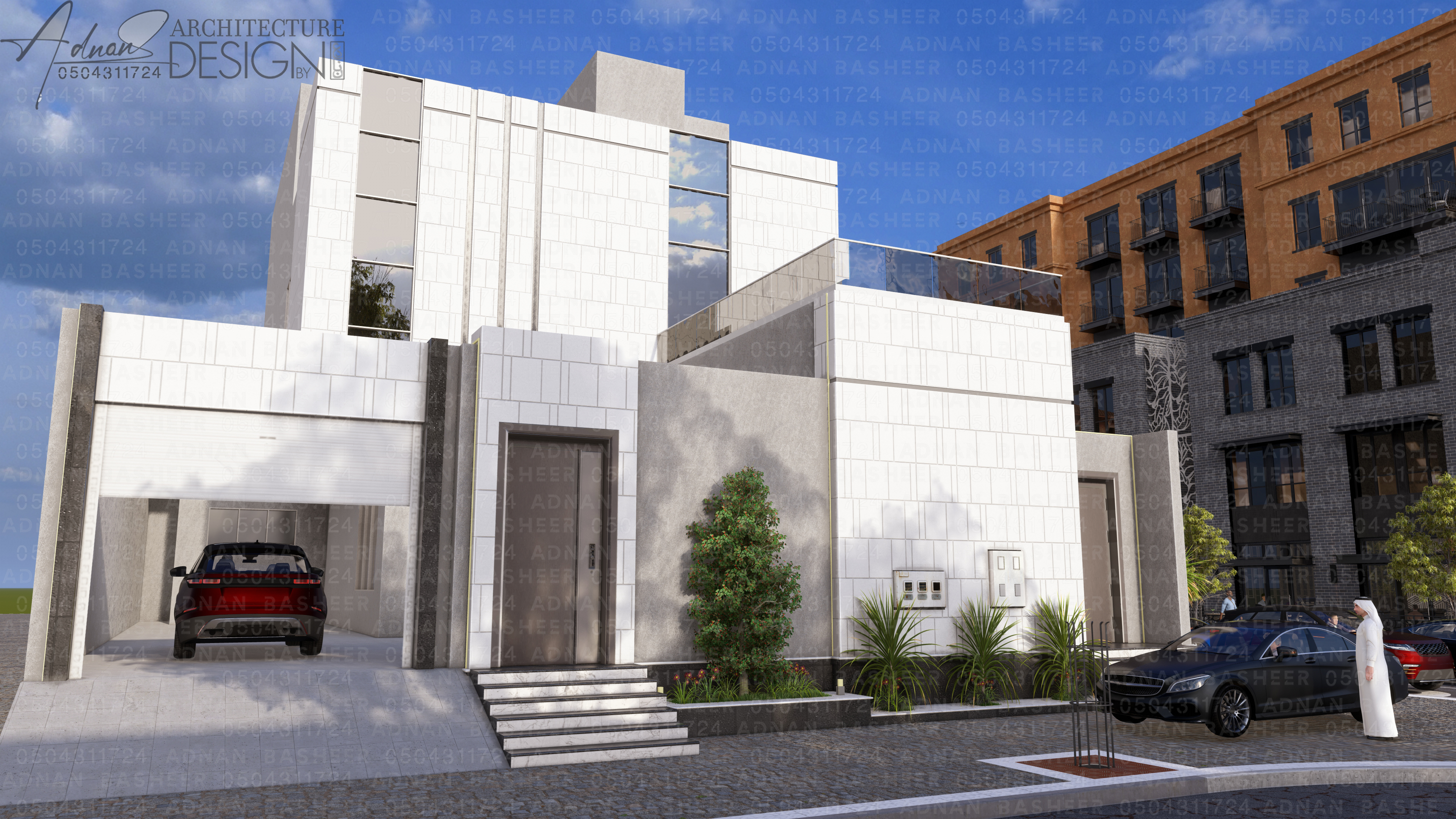 عرض تصميم واجهات ثلاثي الابعاد حجر بويه رخام مودرن حجازي 3D