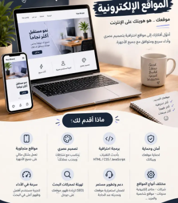 تصميم وإنشاء مواقع إلكترونية احترافية لبيزنسك أو مشروعك