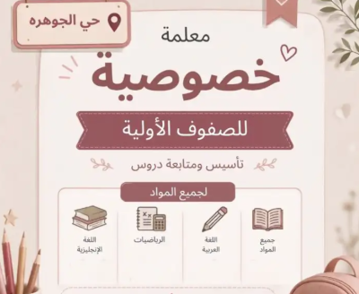 مُدرسه خصوصيه للصفوف الاوليه ورياض الاطفال