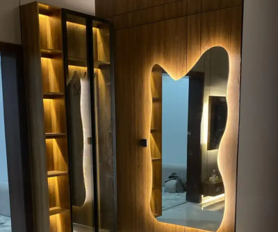 جده ديكور دولاب عبايات مع مرايه