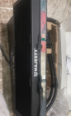 مبرد مائي Majesty Gaming 360mm ARGB بشاشة LCD 3 مراوح