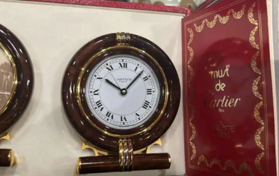 ساعة كارتير مكتبية جديدة CARTIER DESK CLOCK 1980s