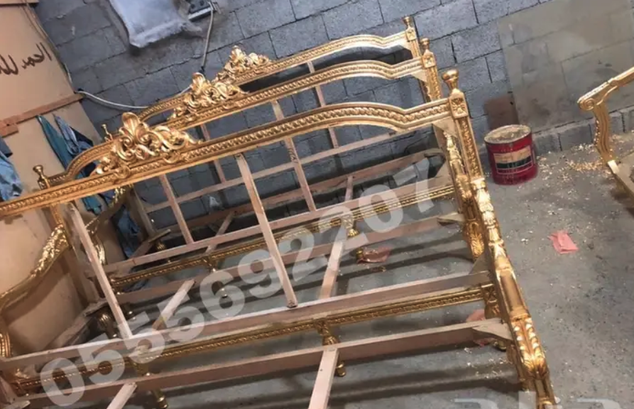 كنب ملكي مجالس قاعات افراح قصور خشب زان مفروشات